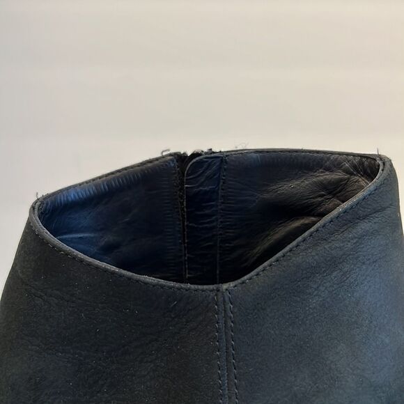 Vince Black Leather Heeled Ankle Booties Size 6.5 - Picture 10 of 14